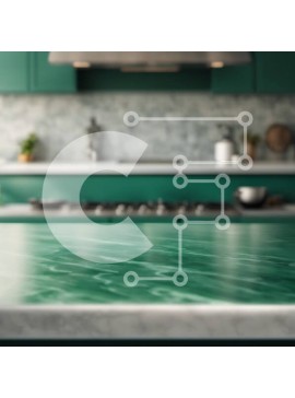 Intra Συλλεκτικό Ξύλινο Παζλ Plywood  4mm - Πράσινος μαρμάρινος πάγκος σε κουζίνα Σε Ξύλινο Κουτί - Διαστάσεις Puzzle: 10x10 cm – 25 κομμάτια