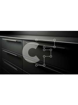 Intra Συλλεκτικό Ξύλινο Παζλ Plywood  4mm - Μαύρο Ντουλάπι Κουζίνας με Μοντέρνο Σχέδιο Σε Ξύλινο Κουτί - Διαστάσεις Puzzle: 10x10 cm – 25 κομμάτια