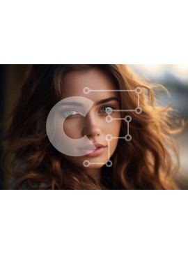 Intra Συλλεκτικό Ξύλινο Παζλ Plywood  4mm - Πορτρέτο μιας όμορφης γυναίκας με ένα ζεστό χαμόγελο Σε Ξύλινο Κουτί - Διαστάσεις Puzzle: 10x10 cm – 25 κομμάτια