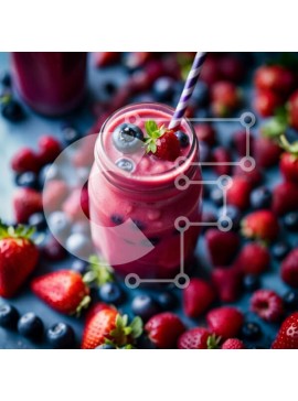 Σετ των 2 Intra Συλλεκτικό Ξύλινο Παζλ Plywood  4mm - Νόστιμο και δροσιστικό Smoothie με φρέσκα φρούτα σε βάζο Mason Σε Ξύλινο Κουτί - Διαστάσεις: 10x10 cm – 25 κομμάτια