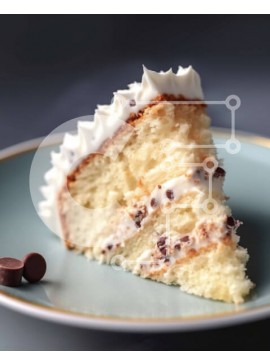 Σετ των 2 Intra Συλλεκτικό Ξύλινο Παζλ Plywood  4mm - Νόστιμο Piece of Cake με White Frosting και τσιπς σοκολάτας Σε Ξύλινο Κουτί - Διαστάσεις: 10x10 cm – 25 κομμάτια