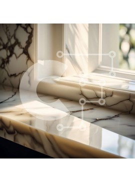 Intra Συλλεκτικό Ξύλινο Παζλ Plywood  4mm - Όμορφη κινηματογράφηση σε πρώτο πλάνο από γυαλισμένο μαρμάρινο περβάζι παραθύρου με το φως του ήλιου Σε Ξύλινο Κουτί - Διαστάσεις Puzzle: 10x10 cm – 25 κομμάτια