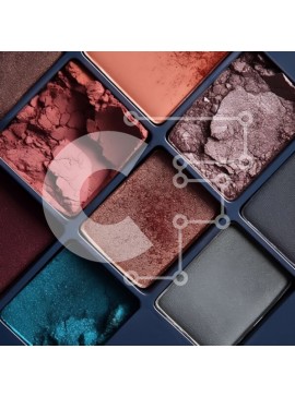 Σετ των 2 Intra Συλλεκτικό Ξύλινο Παζλ Plywood  4mm - Υπέροχη παλέτα σκιών ματιών σε αποχρώσεις του μπλε, του μωβ και του καφέ Σε Ξύλινο Κουτί - Διαστάσεις: 10x10 cm – 25 κομμάτια