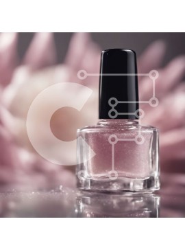 Σετ των 2 Intra Συλλεκτικό Ξύλινο Παζλ Plywood  4mm - Ροζ μπουκάλι βερνικιού νυχιών με φόντο λουλούδι Σε Ξύλινο Κουτί - Διαστάσεις: 10x10 cm – 25 κομμάτια