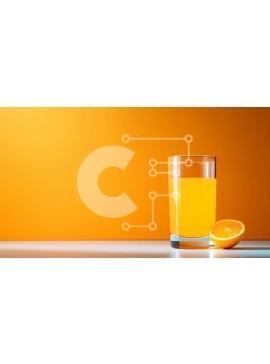 Σετ των 2 Intra Συλλεκτικό Ξύλινο Παζλ Plywood  4mm - Ποτήρι χυμό πορτοκαλιού σε πορτοκαλί φόντο Σε Ξύλινο Κουτί - Διαστάσεις: 10x10 cm – 25 κομμάτια