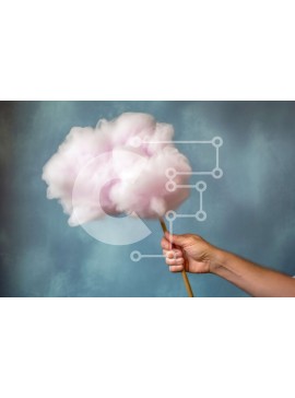 Σετ των 2 Intra Συλλεκτικό Ξύλινο Παζλ Plywood  4mm - Cotton Candy Cloud που κρατιέται στο χέρι από άτομο Σε Ξύλινο Κουτί - Διαστάσεις: 10x10 cm – 25 κομμάτια