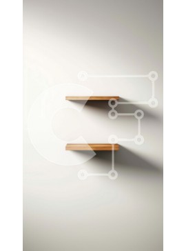 Intra Συλλεκτικό Ξύλινο Παζλ Plywood  4mm - Μινιμαλιστικά ξύλινα ράφια σε λευκό τοίχο Σε Ξύλινο Κουτί - Διαστάσεις Puzzle: 10x10 cm – 25 κομμάτια