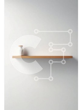 Intra Συλλεκτικό Ξύλινο Παζλ Plywood  4mm - Μινιμαλιστικό ξύλινο ράφι με φόντο λευκό τοίχο Σε Ξύλινο Κουτί - Διαστάσεις Puzzle: 10x10 cm – 25 κομμάτια