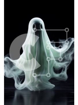 Intra Συλλεκτικό Ξύλινο Παζλ Plywood  4mm - Πλωτό ειδώλιο φαντασμάτων με λευκό καπνό Σε Ξύλινο Κουτί - Διαστάσεις Puzzle: 10x10 cm – 25 κομμάτια