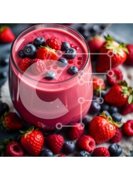 Σετ των 2 Intra Συλλεκτικό Ξύλινο Παζλ Plywood  4mm - Νόστιμο ποτήρι Pink Smoothie με φρέσκα φρούτα Σε Ξύλινο Κουτί - Διαστάσεις: 10x10 cm – 25 κομμάτια