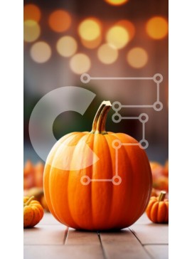 Intra Συλλεκτικό Ξύλινο Παζλ Plywood  4mm - Ομάδα πορτοκαλί κολοκύθες σε ξύλινο τραπέζι Σε Ξύλινο Κουτί - Διαστάσεις: 10x10 cm – 25 κομμάτια