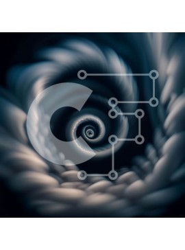 Intra Συλλεκτικό Ξύλινο Παζλ Plywood  4mm - Σαγηνευτική εικόνα μιας στροβιλιζόμενης δίνης σύννεφων στον ουρανό Σε Ξύλινο Κουτί - Διαστάσεις Puzzle: 10x10 cm – 25 κομμάτια