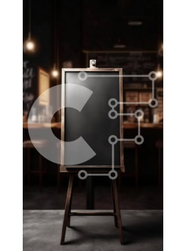 Intra Συλλεκτικό Ξύλινο Παζλ Plywood  4mm - Σκοτεινό δωμάτιο με άδειο πίνακα κιμωλίας και μονό λαμπτήρα Σε Ξύλινο Κουτί - Διαστάσεις Puzzle: 10x10 cm – 25 κομμάτια