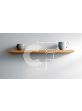 Intra Συλλεκτικό Ξύλινο Παζλ Plywood  4mm - Άνετο Ξύλινο Ράφι με Δύο Κούπες - Μπλε και Λευκό Σε Ξύλινο Κουτί - Διαστάσεις Puzzle: 10x10 cm – 25 κομμάτια