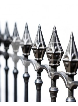 Intra Συλλεκτικό Ξύλινο Παζλ Plywood  4mm - Όμορφη εικόνα παλιού και σκουριασμένου φράχτη από σφυρήλατο σίδερο σε μαύρο και άσπρο Σε Ξύλινο Κουτί - Διαστάσεις Puzzle: 10x10 cm – 25 κομμάτια