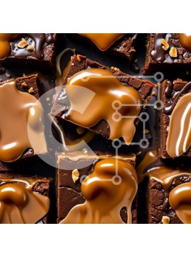 Σετ των 2 Intra Συλλεκτικό Ξύλινο Παζλ Plywood  4mm - Λαχταριστά μπράουνις καραμέλας με γαρνιτούρες Σε Ξύλινο Κουτί - Διαστάσεις: 10x10 cm – 25 κομμάτια