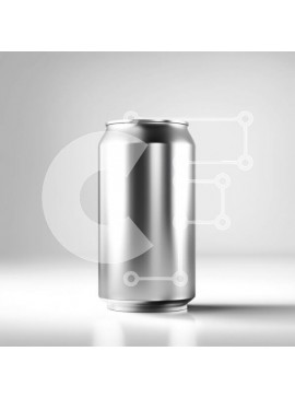 Σετ των 2 Intra Συλλεκτικό Ξύλινο Παζλ Plywood  4mm - Δροσιστική εικόνα ενός ασημένιου κουτιού σόδας Σε Ξύλινο Κουτί - Διαστάσεις: 10x10 cm – 25 κομμάτια