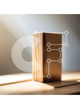 Intra Συλλεκτικό Ξύλινο Παζλ Plywood  4mm - Όμορφη εικόνα ενός ξύλινου μπλοκ με το φως του ήλιου Σε Ξύλινο Κουτί - Διαστάσεις Puzzle: 10x10 cm – 25 κομμάτια