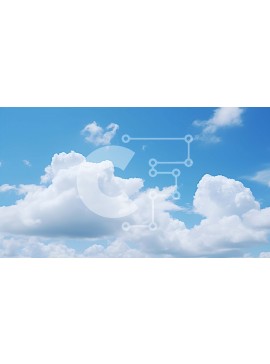 Intra Συλλεκτικό Ξύλινο Παζλ Plywood  4mm - Καταγάλανος ουρανός με αφράτα λευκά σύννεφα Σε Ξύλινο Κουτί - Διαστάσεις: 10x10 cm – 25 κομμάτια