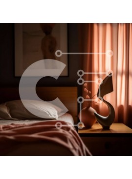 Intra Συλλεκτικό Ξύλινο Παζλ Plywood  4mm - Άνετο υπνοδωμάτιο με κρεβάτι και κομοδίνο Σε Ξύλινο Κουτί - Διαστάσεις Puzzle: 10x10 cm – 25 κομμάτια