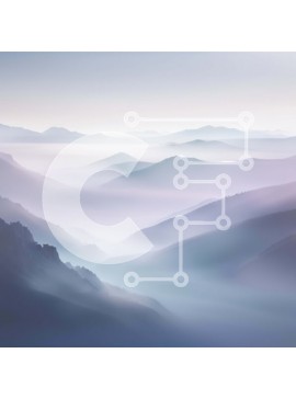 Intra Συλλεκτικό Ξύλινο Παζλ Plywood  4mm - Όμορφη θέα της Ομίχλης Οροσειράς Σε Ξύλινο Κουτί - Διαστάσεις: 10x10 cm – 25 κομμάτια