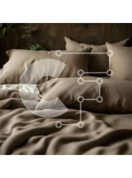 Intra Συλλεκτικό Ξύλινο Παζλ Plywood  4mm - Άνετο κρεβάτι με σωρό από μπεζ μαξιλάρια σε κοντινή λήψη Σε Ξύλινο Κουτί - Διαστάσεις Puzzle: 10x10 cm – 25 κομμάτια