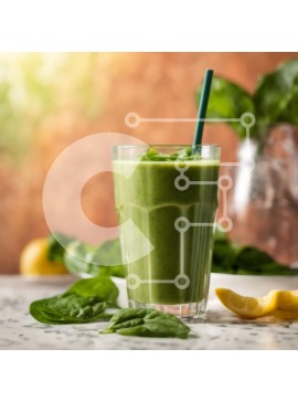 Σετ των 2 Intra Συλλεκτικό Ξύλινο Παζλ Plywood  4mm - Πράσινο Smoothie με φέτες λεμονιού Σε Ξύλινο Κουτί - Διαστάσεις: 10x10 cm – 25 κομμάτια