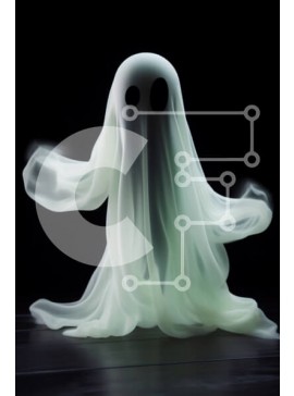 Intra Συλλεκτικό Ξύλινο Παζλ Plywood  4mm - Πλωτό λευκό φάντασμα ειδώλιο Σε Ξύλινο Κουτί - Διαστάσεις Puzzle: 10x10 cm – 25 κομμάτια