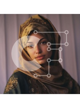 Intra Συλλεκτικό Ξύλινο Παζλ Plywood  4mm - Πορτρέτο μιας νεαρής γυναίκας με κομψή ενδυμασία Σε Ξύλινο Κουτί - Διαστάσεις Puzzle: 10x10 cm – 25 κομμάτια