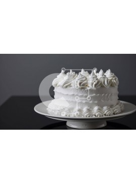 Σετ των 2 Intra Συλλεκτικό Ξύλινο Παζλ Plywood  4mm - Φρεσκοψημένο λευκό κέικ με στροβιλισμούς σαντιγί Σε Ξύλινο Κουτί - Διαστάσεις: 10x10 cm – 25 κομμάτια