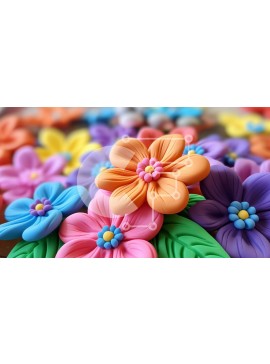 Intra Συλλεκτικό Ξύλινο Παζλ Plywood  4mm - Πολύχρωμη πλαστική ανθοσύνθεση Σε Ξύλινο Κουτί - Διαστάσεις: 10x10 cm – 25 κομμάτια