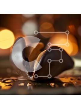 Σετ των 2 Intra Συλλεκτικό Ξύλινο Παζλ Plywood  4mm - Μπισκότο Fortune με σοκολάτα με φωτάκια Σε Ξύλινο Κουτί - Διαστάσεις: 10x10 cm – 25 κομμάτια