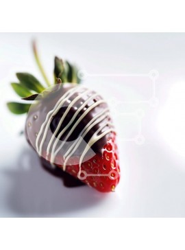 Σετ των 2 Intra Συλλεκτικό Ξύλινο Παζλ Plywood  4mm - Φράουλα καλυμμένη με σοκολάτα με λευκά πασπαλίσματα Σε Ξύλινο Κουτί - Διαστάσεις: 10x10 cm – 25 κομμάτια