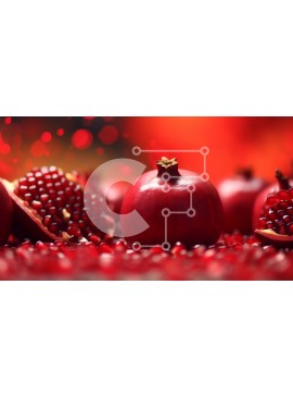 Σετ των 2 Intra Συλλεκτικό Ξύλινο Παζλ Plywood  4mm - Ζωντανά ρόδια σε κόκκινο φόντο Σε Ξύλινο Κουτί - Διαστάσεις: 10x10 cm – 25 κομμάτια