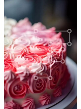 Σετ των 2 Intra Συλλεκτικό Ξύλινο Παζλ Plywood  4mm - Τούρτα σε σχήμα καρδιάς με ροζ και λευκό γλάσο Σε Ξύλινο Κουτί - Διαστάσεις: 10x10 cm – 25 κομμάτια