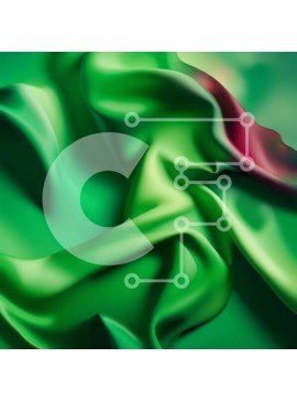 Σετ των 2 Intra Συλλεκτικό Ξύλινο Παζλ Plywood  4mm - Κομψό πράσινο μεταξωτό ύφασμα με αφηρημένο σχέδιο Σε Ξύλινο Κουτί - Διαστάσεις: 10x10 cm – 25 κομμάτια