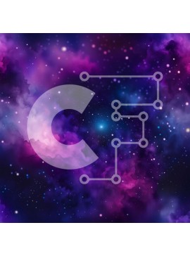 Intra Συλλεκτικό Ξύλινο Παζλ Plywood  4mm - Εκπληκτική εικόνα ενός πολύχρωμου νεφελώματος με αστέρια Σε Ξύλινο Κουτί - Διαστάσεις Puzzle: 10x10 cm – 25 κομμάτια