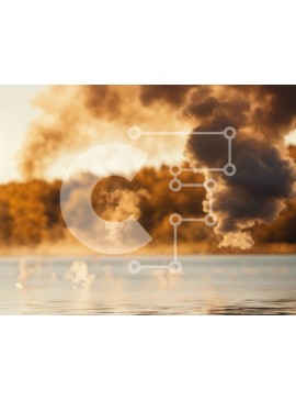 Intra Συλλεκτικό Ξύλινο Παζλ Plywood  4mm - Misty Lake με τον ατμό που ανατέλλει την ανατολή ή τη δύση του ηλίου Σε Ξύλινο Κουτί - Διαστάσεις: 10x10 cm – 25 κομμάτια