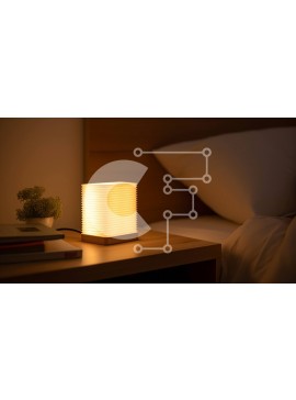 Intra Συλλεκτικό Ξύλινο Παζλ Plywood  4mm - Κομοδίνο με Ξύλινο Φωτιστικό και Βιβλίο Σε Ξύλινο Κουτί - Διαστάσεις Puzzle: 10x10 cm – 25 κομμάτια