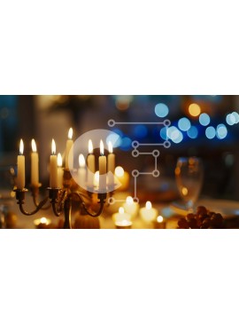 Intra Συλλεκτικό Ξύλινο Παζλ Plywood  4mm - Κεριά σε τραπεζαρία Σε Ξύλινο Κουτί - Διαστάσεις Puzzle: 10x10 cm – 25 κομμάτια