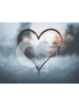 Intra Συλλεκτικό Ξύλινο Παζλ Plywood  4mm - Παράθυρο σε σχήμα καρδιάς με παγετό Σε Ξύλινο Κουτί - Διαστάσεις Puzzle: 10x10 cm – 25 κομμάτια