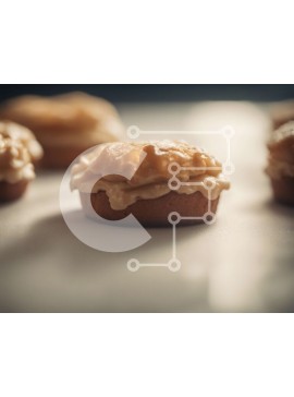 Σετ των 2 Intra Συλλεκτικό Ξύλινο Παζλ Plywood  4mm - Ομάδα φρεσκοψημένων cupcakes με λευκό πάγωμα Σε Ξύλινο Κουτί - Διαστάσεις: 10x10 cm – 25 κομμάτια