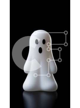 Intra Συλλεκτικό Ξύλινο Παζλ Plywood  4mm - Εκπληκτικό ειδώλιο φαντασμάτων σε μαύρο φόντο Σε Ξύλινο Κουτί - Διαστάσεις Puzzle: 10x10 cm – 25 κομμάτια