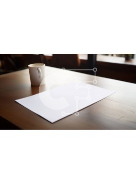 Intra Συλλεκτικό Ξύλινο Παζλ Plywood  4mm - Άδειο ξύλινο τραπέζι με φλιτζάνι καφέ στην κορυφή Σε Ξύλινο Κουτί - Διαστάσεις Puzzle: 10x10 cm – 25 κομμάτια