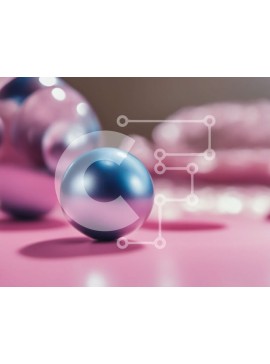 Intra Συλλεκτικό Ξύλινο Παζλ Plywood  4mm - Μπλε μάρμαρα σε ροζ επιφάνεια Σε Ξύλινο Κουτί - Διαστάσεις Puzzle: 10x10 cm – 25 κομμάτια