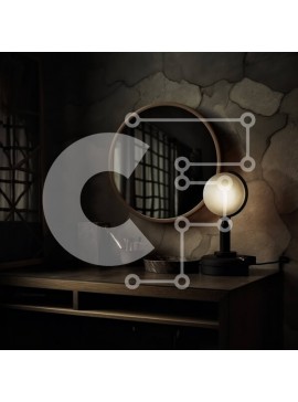 Intra Συλλεκτικό Ξύλινο Παζλ Plywood  4mm - Άνετη εσωτερική φωτογραφία ενός δωματίου με χαμηλό φωτισμό με γραφείο και καρέκλα Σε Ξύλινο Κουτί - Διαστάσεις Puzzle: 10x10 cm – 25 κομμάτια