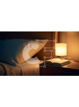 Intra Συλλεκτικό Ξύλινο Παζλ Plywood  4mm - Κομοδίνο με φωτιστικό και βιβλίο Σε Ξύλινο Κουτί - Διαστάσεις Puzzle: 10x10 cm – 25 κομμάτια