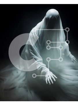 Intra Συλλεκτικό Ξύλινο Παζλ Plywood  4mm - Ghostly Figure Reaching Out - Puzzle με Θέμα Abstract Art Σε Ξύλινο Κουτί - Διαστάσεις Puzzle: 10x10 cm – 25 κομμάτια