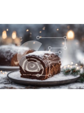 Σετ των 2 Intra Συλλεκτικό Ξύλινο Παζλ Plywood  4mm - Σοκολατένιο κέικ Roland με χιόνι και κεριά Σε Ξύλινο Κουτί - Διαστάσεις: 10x10 cm – 25 κομμάτια
