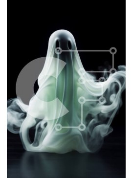 Intra Συλλεκτικό Ξύλινο Παζλ Plywood  4mm - Πλωτό ειδώλιο φαντασμάτων με λευκό καπνό Σε Ξύλινο Κουτί - Διαστάσεις Puzzle: 10x10 cm – 25 κομμάτια